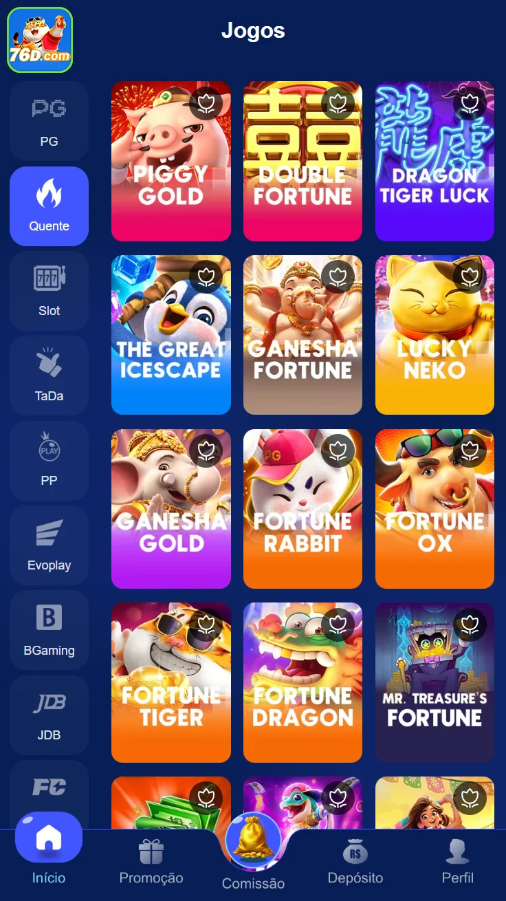 Promoções regulares que valorizam sua experiência - 76d.com